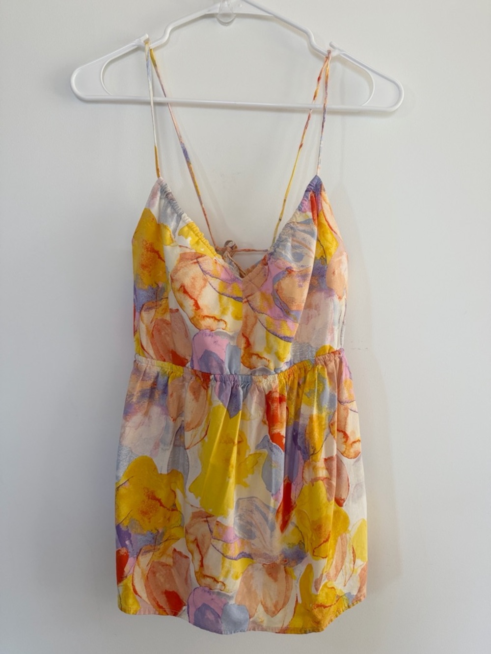 Maternity Tank Top Yellow Pink Purple Floral